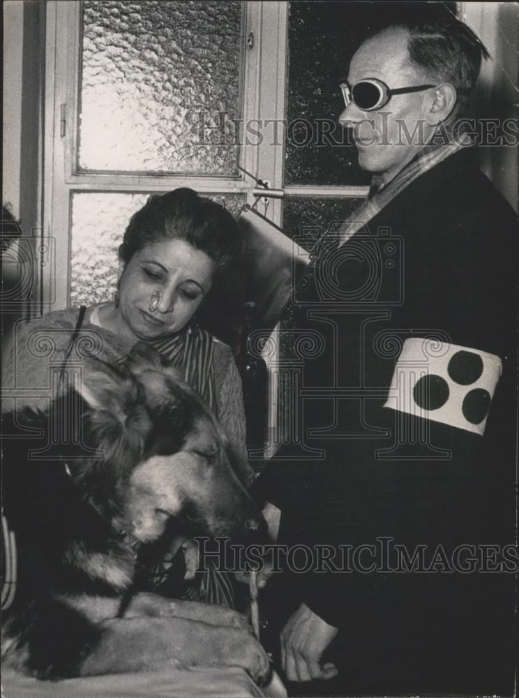 1954 Press Photo &quot;Mother of the Blinds&quot; Mehara H. Chowna In Munich - Historic Images