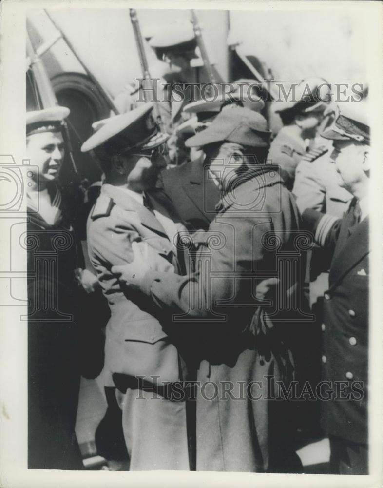 1955 Press Photo Navy Chief Admiral Anibal Olivier - Historic Images