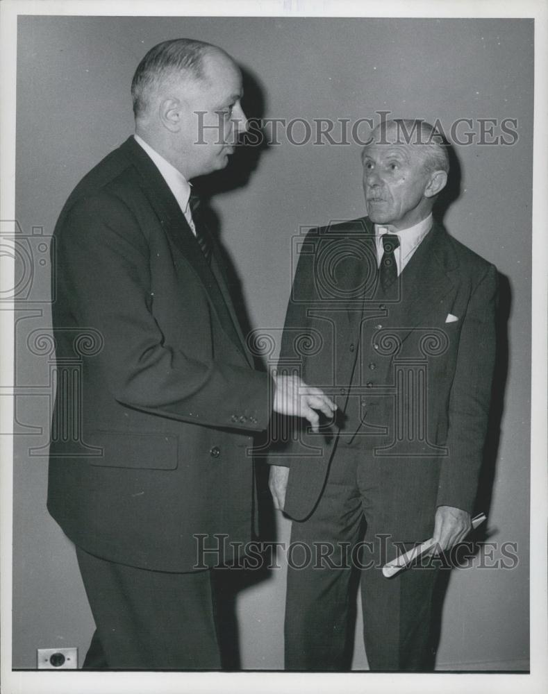 1957 Press Photo Christian Pineau UN - Historic Images