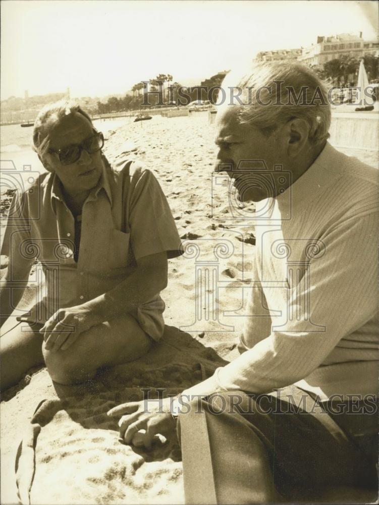 Press Photo British director,Joseph Losey & Mr. Touzet, Festival Secretary - Historic Images