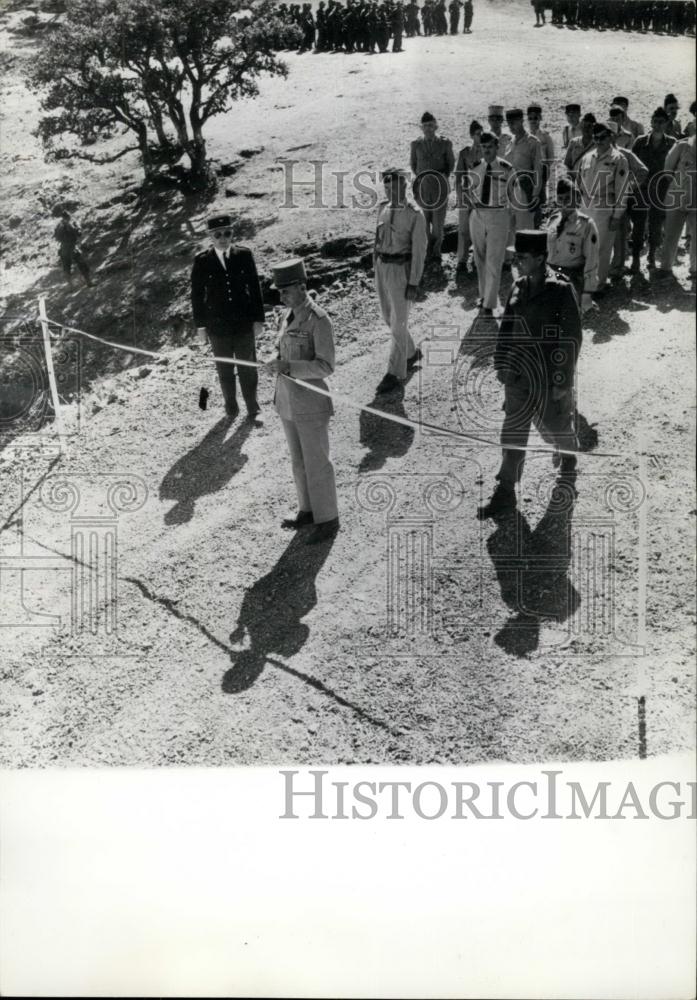 1956 Press Photo General De Brebisson, commanding a sector in Algeria - Historic Images