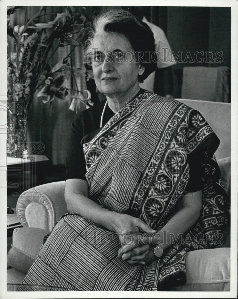 Press Photo Indian Prime Minister Indira Gandhi - Historic Images