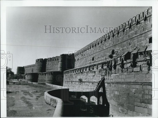 Press Photo Red Fort, Agra, India - Historic Images