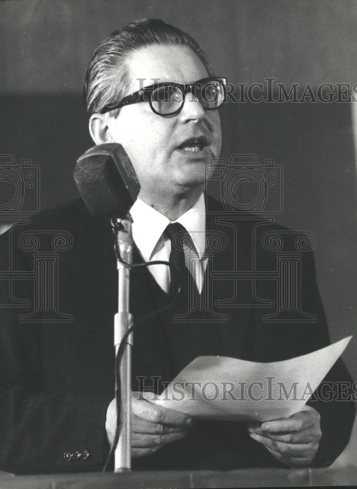 1965 Press Photo Tullio Vecchietti, Italian Socalist Party of Proletary Unity - Historic Images