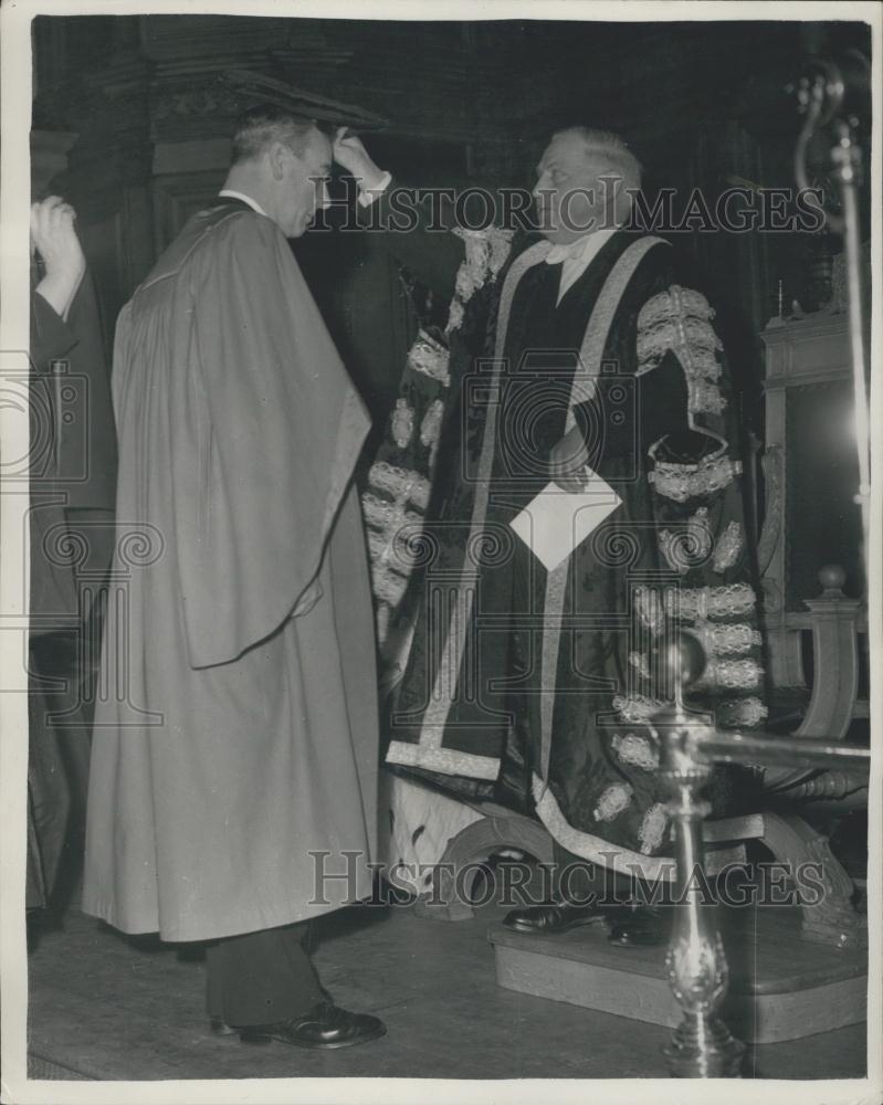 1954 Press Photo Lord Andlady Mountbatten &amp; Sir Edward Appleton - Historic Images