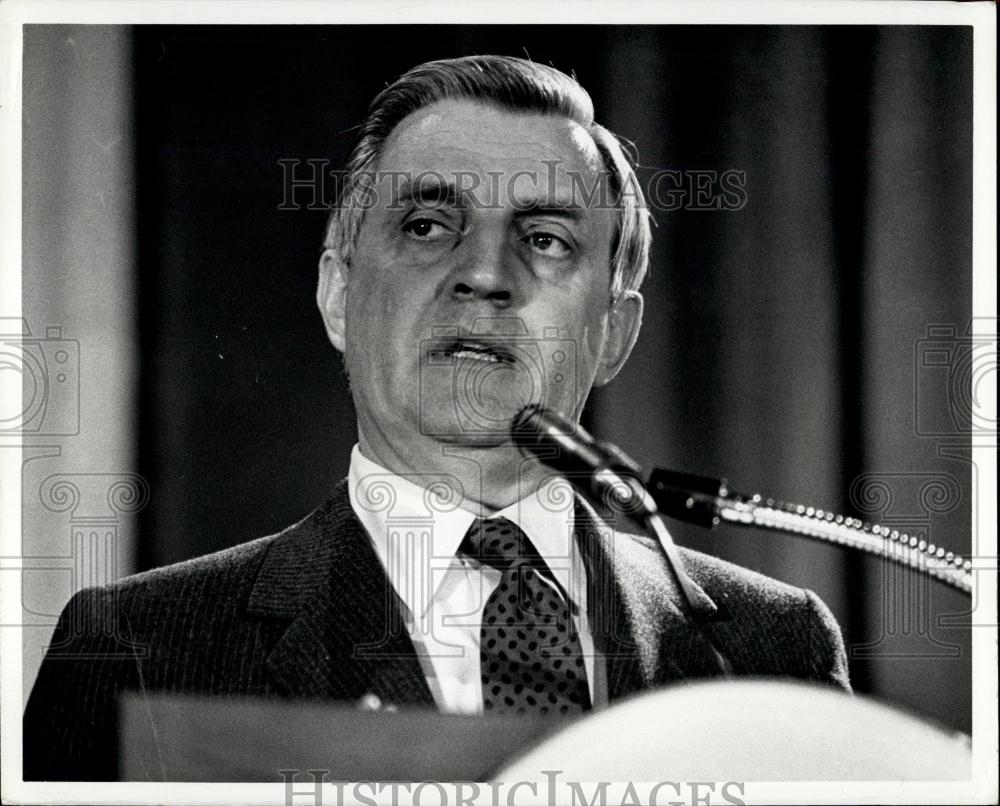 1984 Press Photo former Vice President Walter Mondale - Historic Images