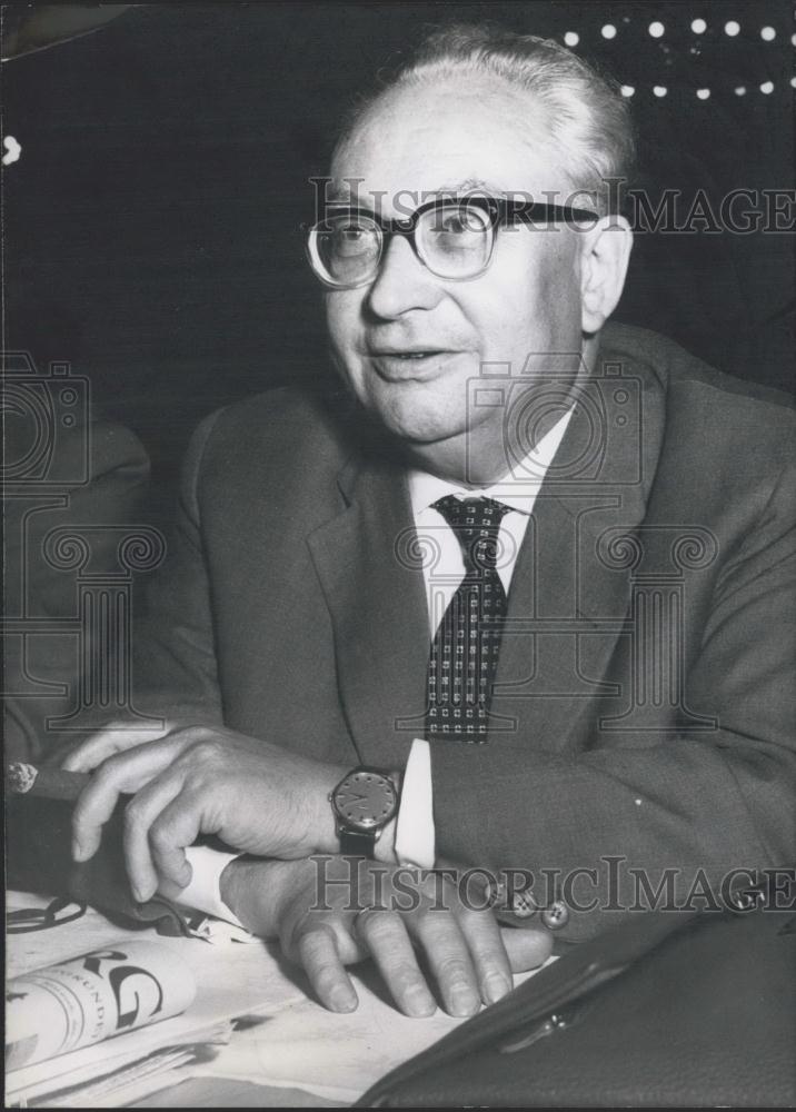 1963 Press Photo President of the SPD Erich Ollenbauer - Historic Images