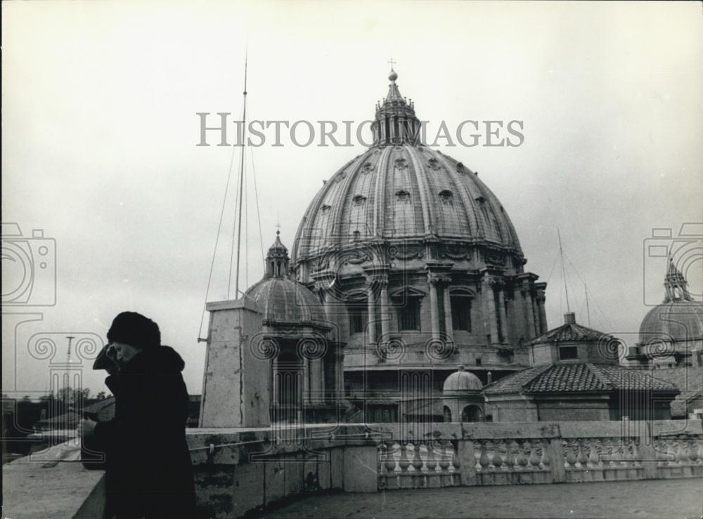 Press Photo St. Peter&#39;s Cathedral Dome Rome - Historic Images