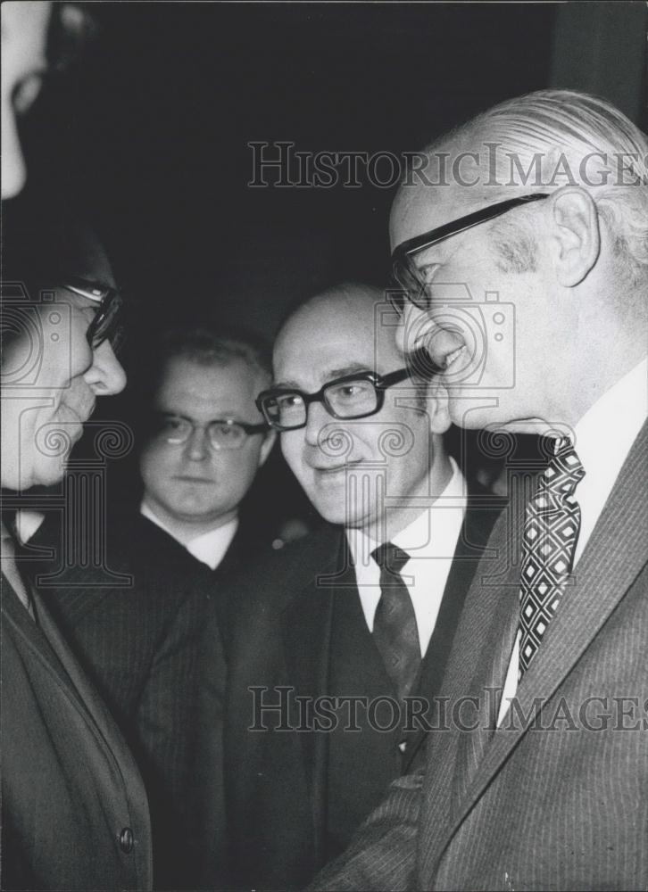 1972 Press Photo US Amb Kenneth Rush & Michail Jefremow - Historic Images