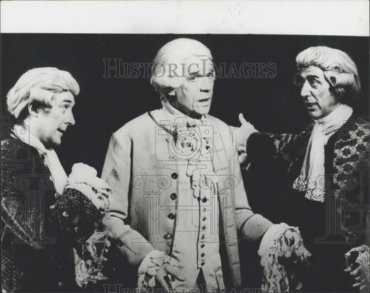 1980 Press Photo Dermot Crowley Paul Scofield & and Donald Gee - Historic Images
