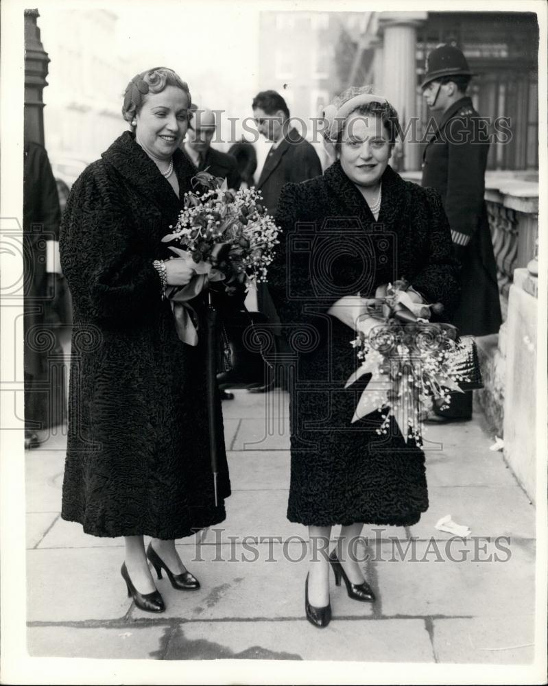 1955 Press Photo enor Martino the Italian Foreign Minister Signora Martino - Historic Images