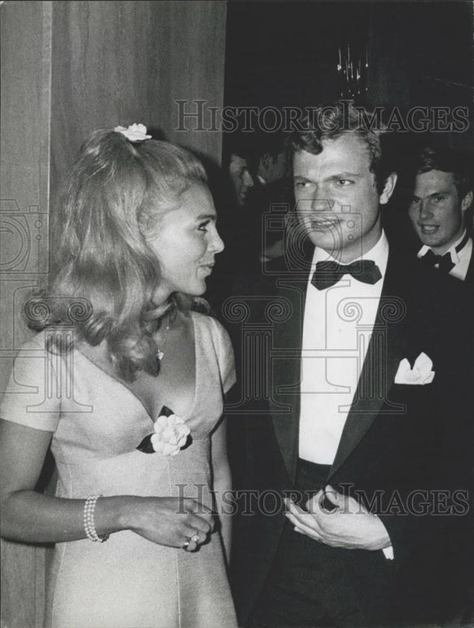 1968 Press Photo Crown Prince Carl Gustaf of Sweden, Actress Pia Degermark - Historic Images