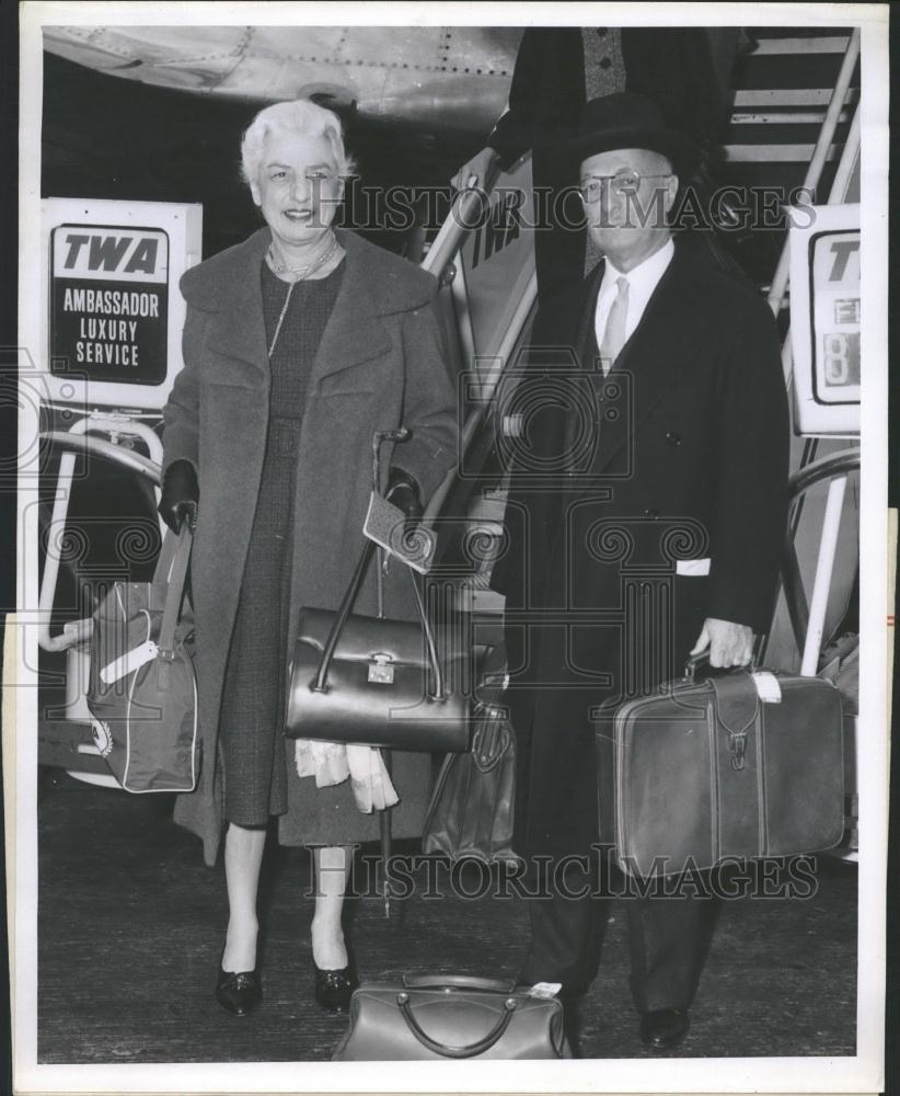 Press Photo Ambassador to Italy, James D. Zellerbach and wife - Historic Images