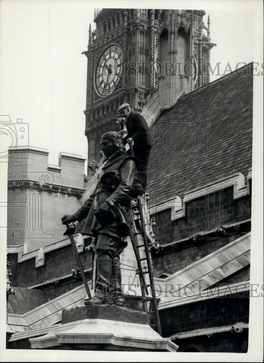 1959 Press Photo Statute of Oliver Cromwell - Historic Images
