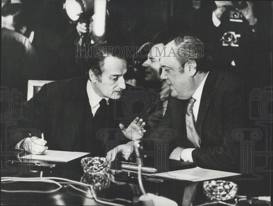 1973 Press Photo M. Jean Francois Deniau (France) & Sir Christopher Soames G.B - Historic Images