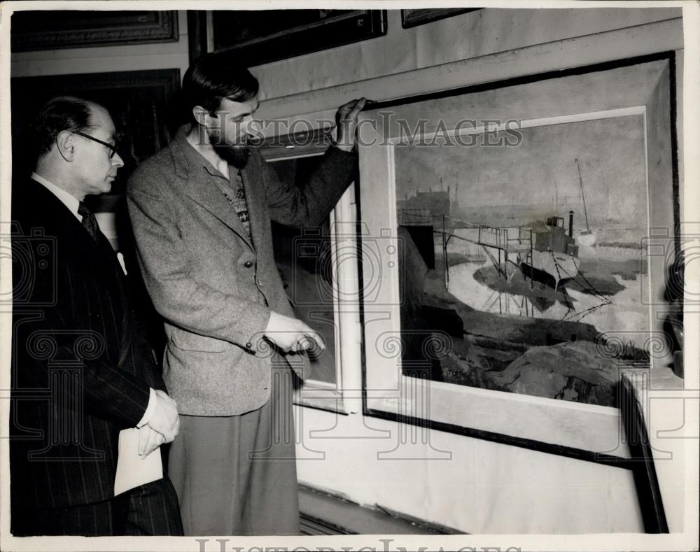 1953 Press Photo Sir John Rothenstein Director of the Tate Gallery - Historic Images