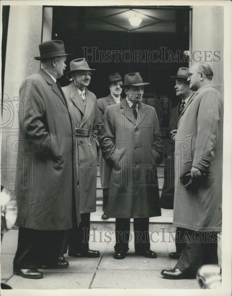 1957 Press Photo Engineers Union chiefs Transport Fred Ollingsworth - Historic Images