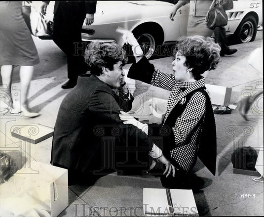 1986 Press Photo Rosalind Russell & James Farrentino - Historic Images