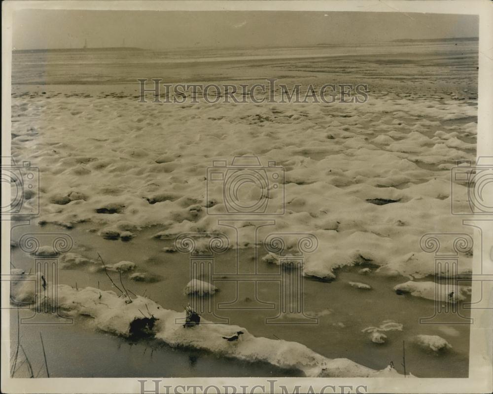 1953 Press Photo Schelde area of the Netherlands Flood waters - Historic Images