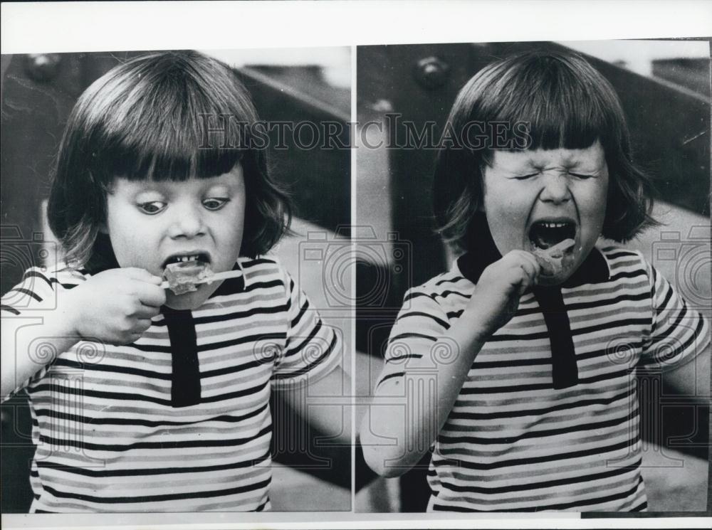 Press Photo Danish Crown Prince Frederik eating his ice cream - Historic Images