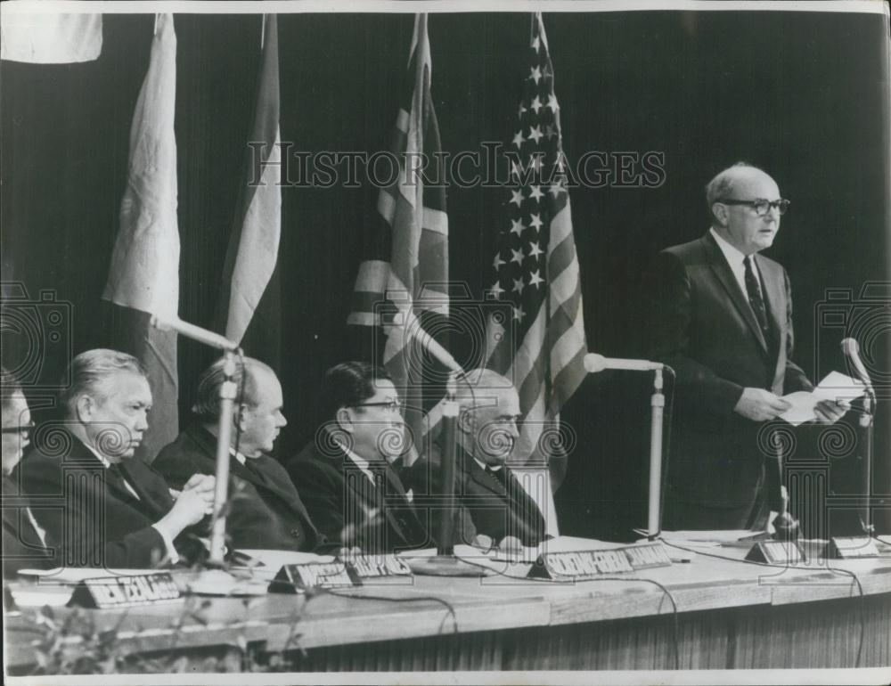 1966 Press Photo Us Sec of State Dean Rusk - Historic Images