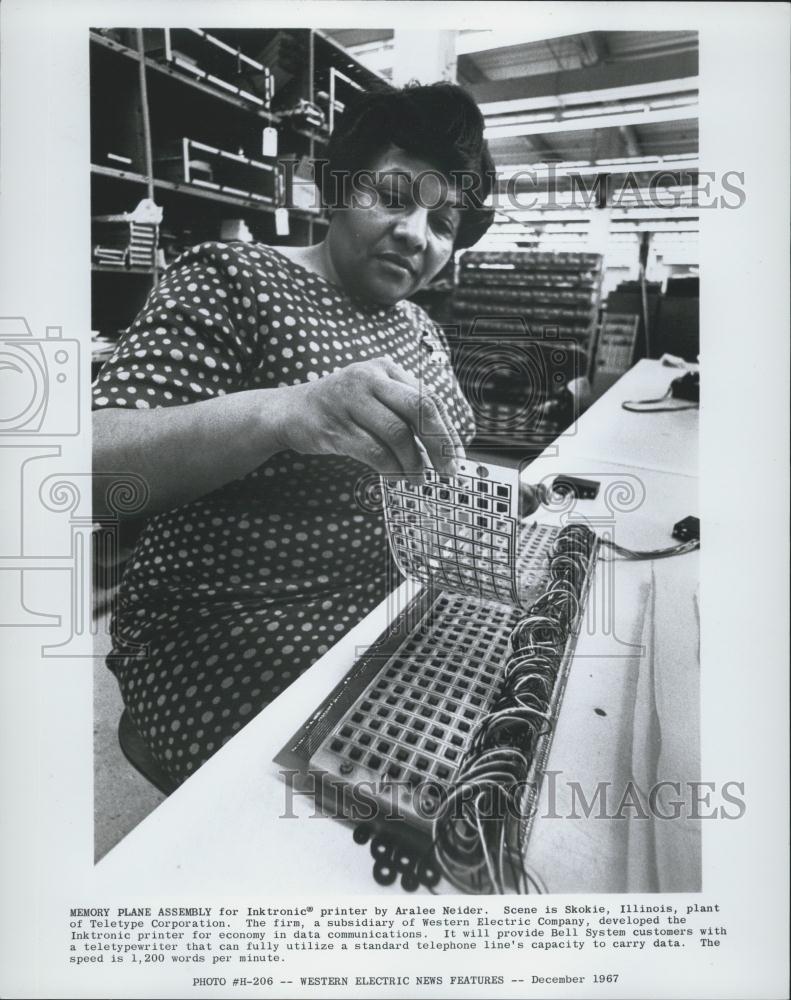 Press Photo Memory Plane Assembly for Inktronic printer - Historic Images