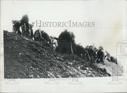 1953 Press Photo Floods, Crumbling Dykes, Rotterdam Holland - Historic Images