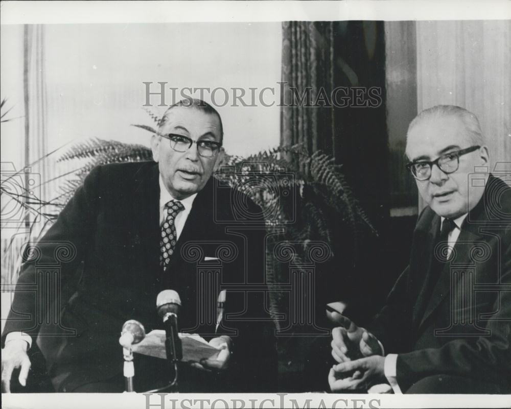 1970 Press Photo Turkey Foreign Minister Ihsan Sabri Caglayangil, Janos Peter - Historic Images