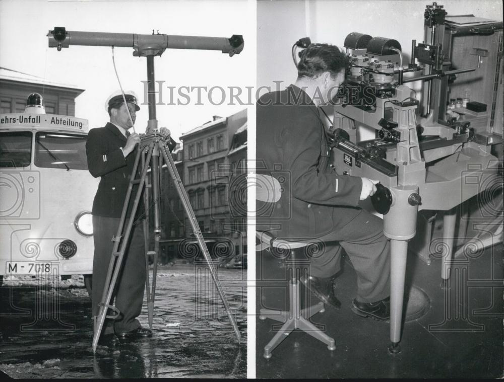 1958 Press Photo Police probing 3-dimensional photography - Historic Images