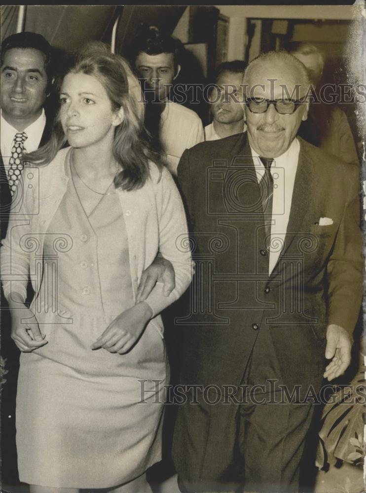 1974 Press Photo Christina Onassis, Mr Garoufalidis - Historic Images