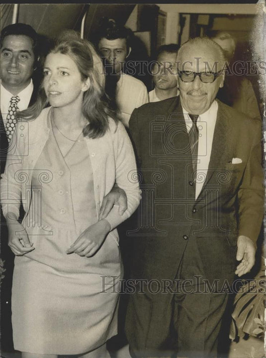 1974 Press Photo Christina Onassis, Mr Garoufalidis - Historic Images