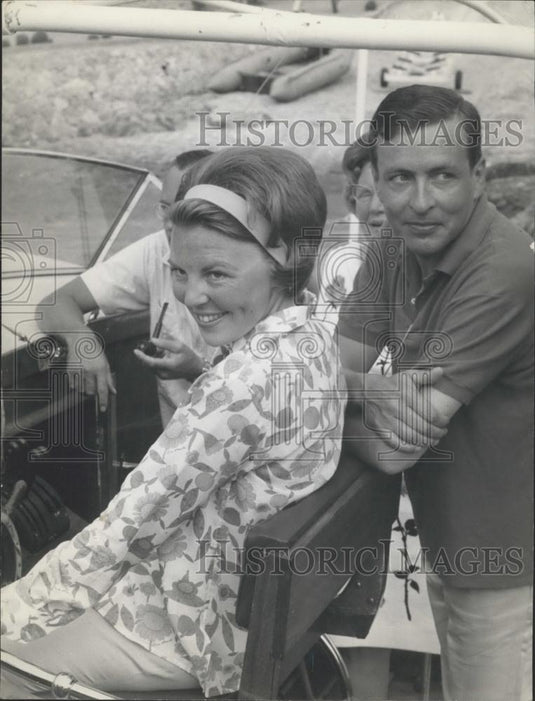 1965 Press Photo Princess Beatrix & fiance Claus Von Amaberg. - Historic Images