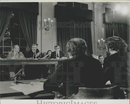 1975 Press Photo Senators Frank E. Moss ,Charles H. Perry & Pete V. Domenici - Historic Images
