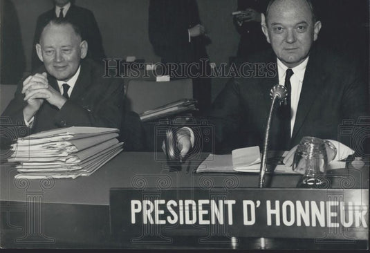 1963 Press Photo Secretary of State Dean Rusk, NATO Meeting, Paris - Historic Images