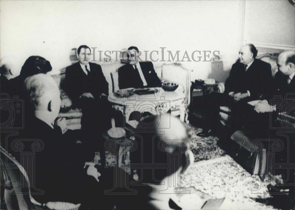 1968 Press Photo President Nasser receiving the Soviet Foreign minister - Historic Images