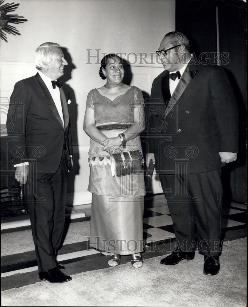 1972 Press Photo King And Queen of Tonga Dine With Prime Minister Edward Heath - Historic Images