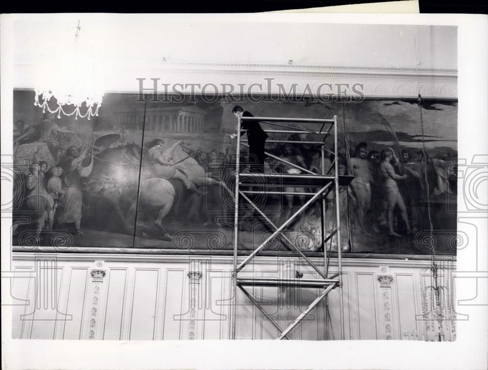 1959 Press Photo Restoration of James Barry Murals-Royal Socty of Arts 1741-1806 - Historic Images