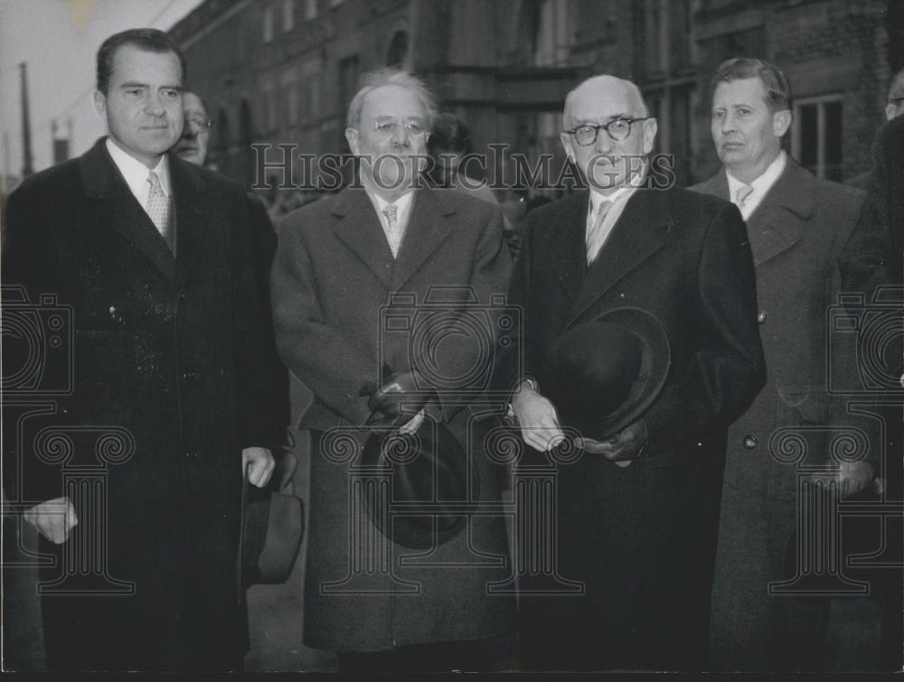 Press Photo Vice President Nixon Bavarian Prime Minister Hogner Dr. Schaffer - Historic Images