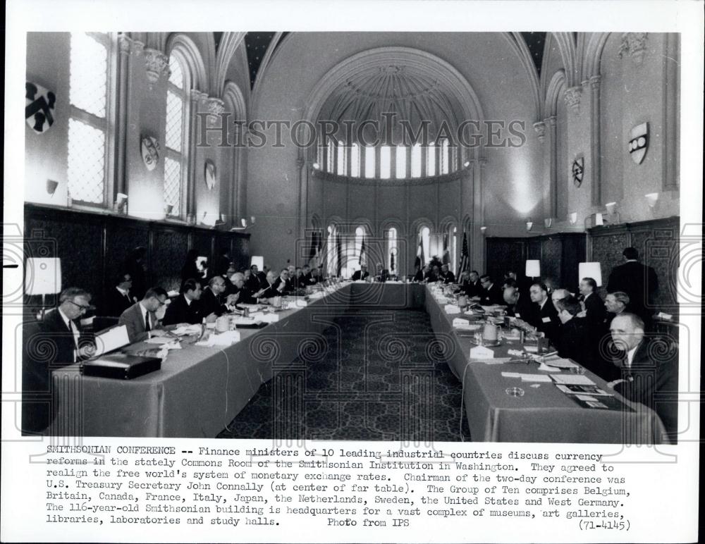 Press Photo Finance ministers of leading industrial countries discuss currency - Historic Images