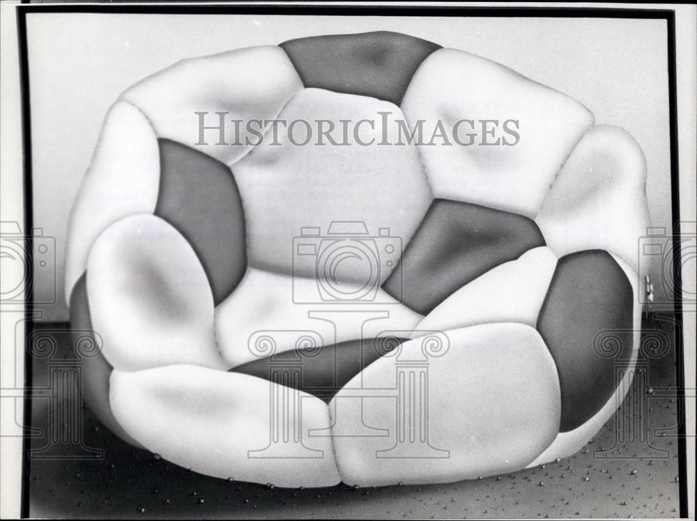 1972 Press Photo Football II or Memorial for a loser painting by Peter Nagle - Historic Images