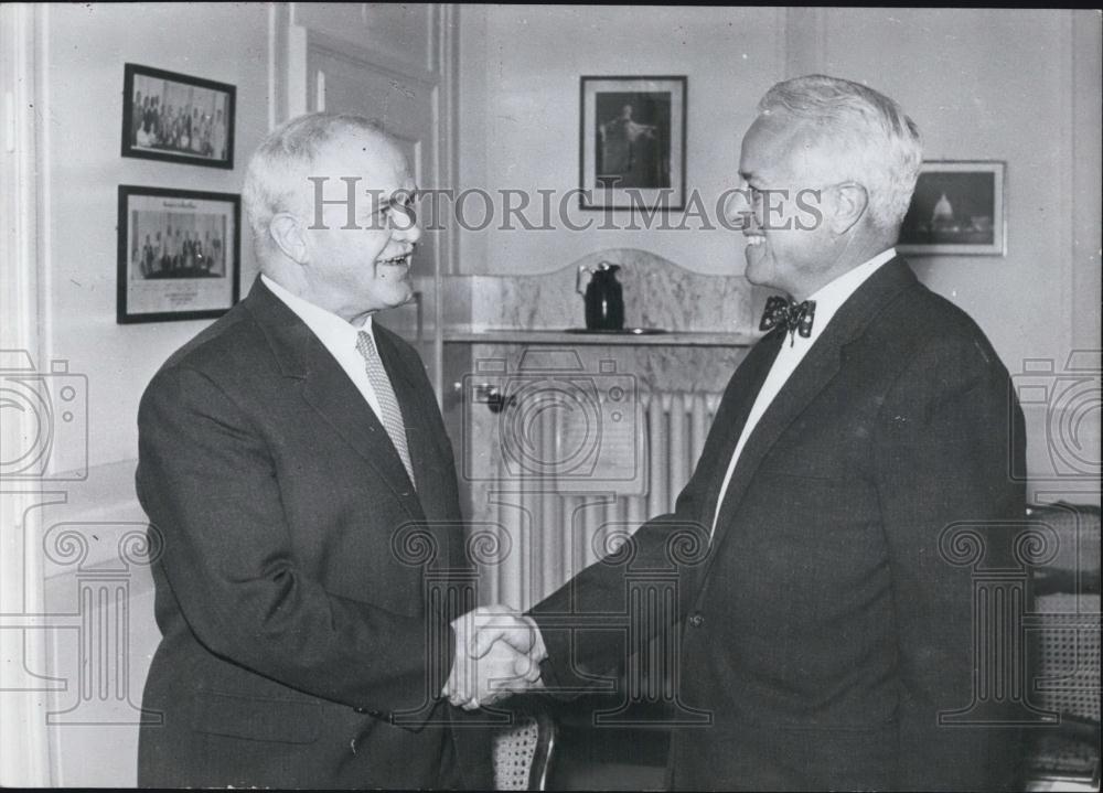 1960 Press Photo Wjatscheslaw Molotow With Sterling Cole - Historic Images