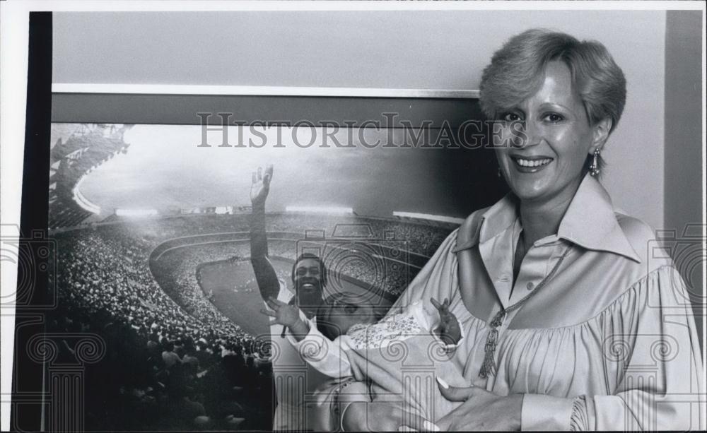 1978 Press Photo Pele&#39;s wife rose with their Daughter Jennifer Cholby Nascimento - Historic Images