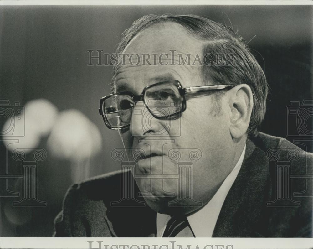 1975 Press Photo Stanley Steingut at Senate hearings - Historic Images