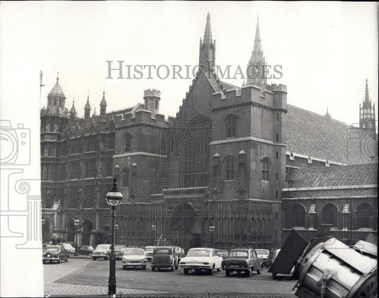 1965 Press Photo Westminster Hall showing the main entrance of famous building - Historic Images
