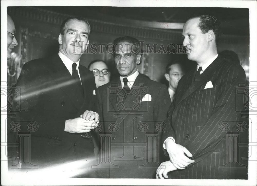 1952 Press Photo Anthony Eden, Krishna Menon, Prince George of Denmark - Historic Images