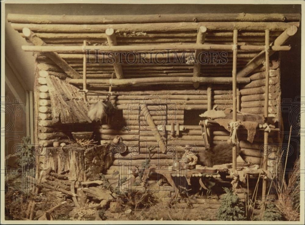 1983 Press Photo Miniatures Scene Settler's Billet West - Historic Images