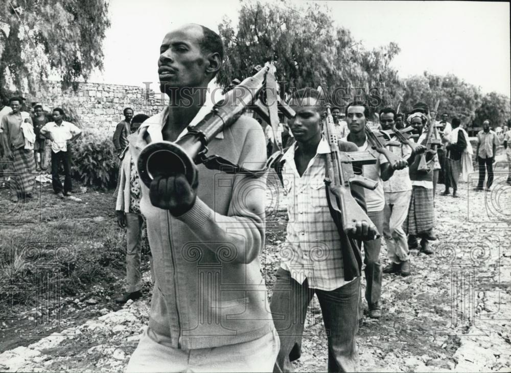 1977 Press Photo Soldiers, Western Somali Liberation Front, Kara Marda Pass - Historic Images