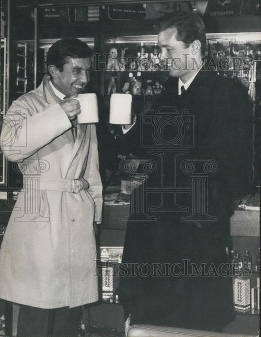 Press Photo Actors Edward Byrnes & Hans Clarin - Historic Images