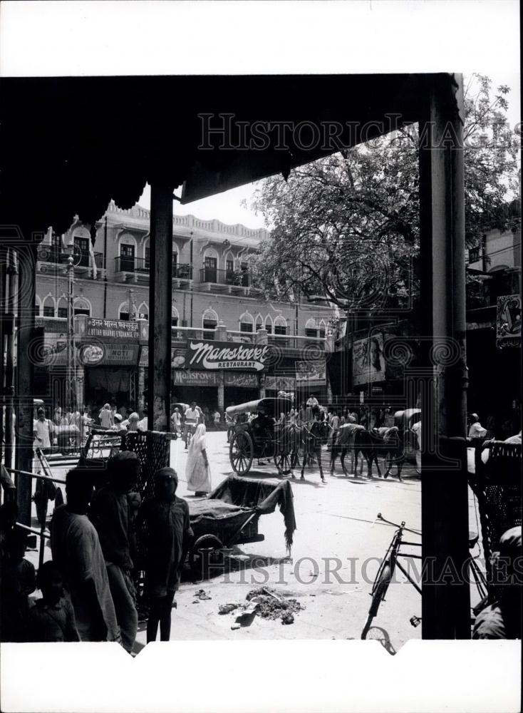 Press Photo Typical Street In Old Delhi - Historic Images