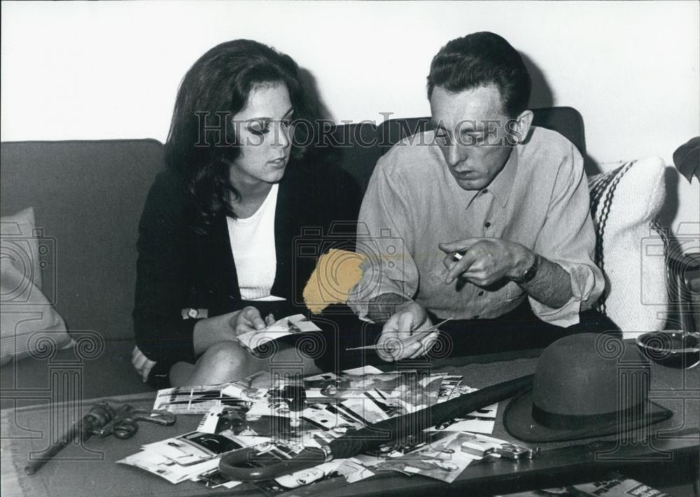Press Photo Actress Friedel Frank & manager Heinz Browers - Historic Images